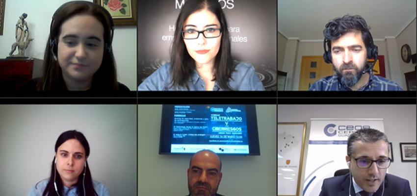 Medio centenar de empresas asisten al webinar sobre el teletrabajo y los ciberriesgos organizado por CEOE-CEPYME Guadalajara