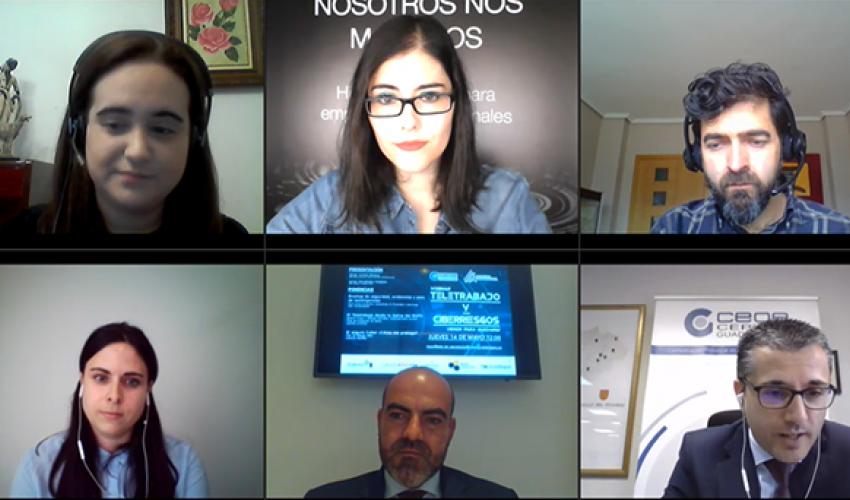 Medio centenar de empresas asisten al webinar sobre el teletrabajo y los ciberriesgos organizado por CEOE-CEPYME Guadalajara