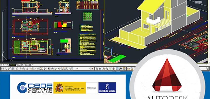 �ltimas plazas para el curso de modelado 3D con Autocad de CEOE-CEPYME Guadalajara