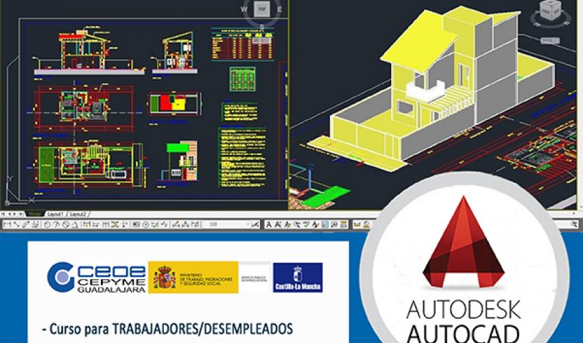 �ltimas plazas para el curso de modelado 3D con Autocad de CEOE-CEPYME Guadalajara
