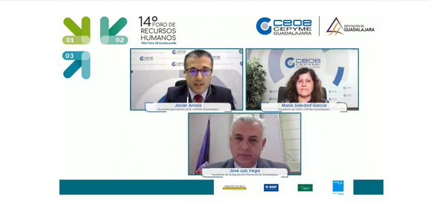 El 14 Foro de Recursos Humanos de CEOE-CEPYME Guadalajara se celebra de manera virtual con cerca de 400 asistentes