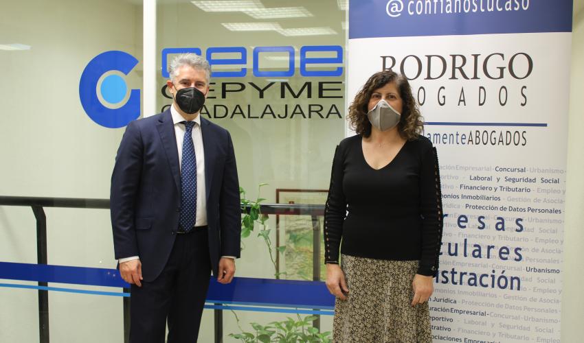 Renovado el convenio de colaboraci�n entre CEOE-CEPYME Guadalajara y Rodrigo Abogados