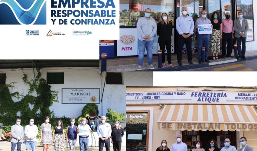 CEOE-CEPYME Guadalajara y la Diputaci�n Provincial hacen entrega de los primeros sellos Empresa Responsable y de Confianza en Mond�jar 