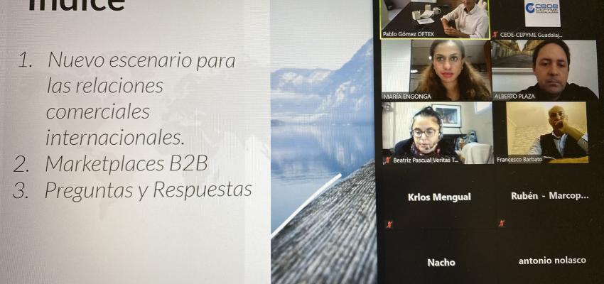 C�mo vender productos industriales centra una nueva jornada virtual de comercio exterior de CEOE-CEPYME Guadalajara