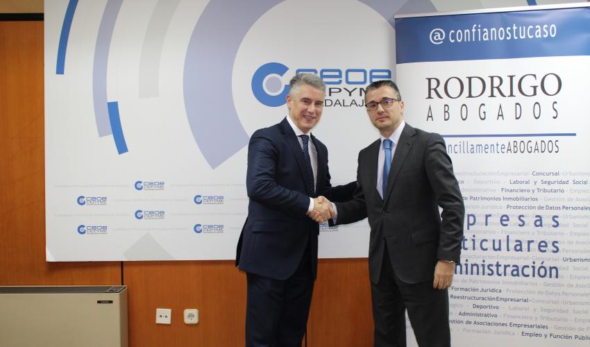 CEOE-CEPYME Guadalajara y el bufete Rodrigo Abogados, renuevan su convenio de colaboraci�n