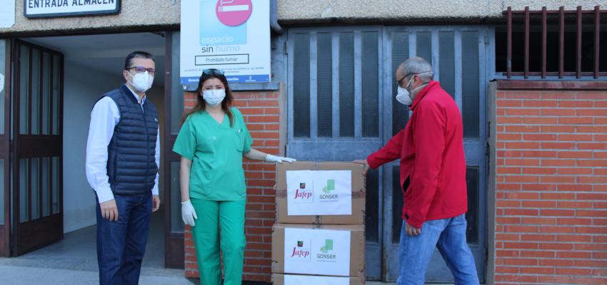 Pinturas Jafep-GONSER soluciones decorativas, dona 100 batas quir�rgicas al hospital de Guadalajara a trav�s del dispositivo de coordinaci�n de aportaciones de empresas de CEOE-CEPYME Guadalajara