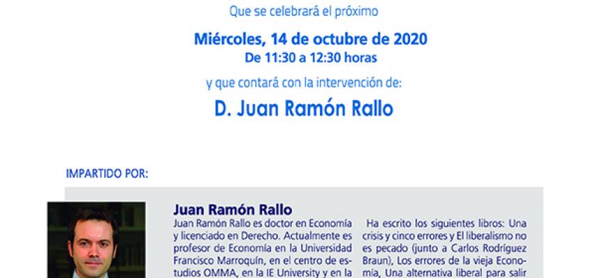 Juan Ram�n Rallo, protagonista de un nuevo foro empresarial de CEOE-CEPYME Guadalajara