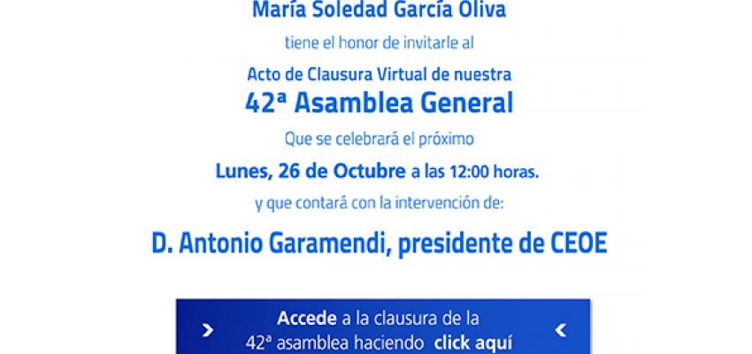 CEOE-CEPYME Guadalajara celebra su 42� Asamblea General, de manera virtual, el pr�ximo lunes 26 de octubre