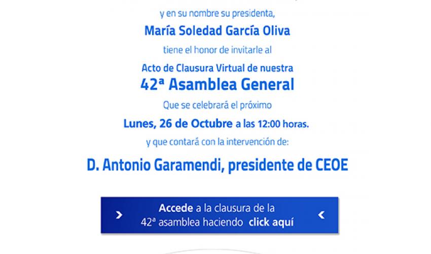 CEOE-CEPYME Guadalajara celebra su 42� Asamblea General, de manera virtual, el pr�ximo lunes 26 de octubre