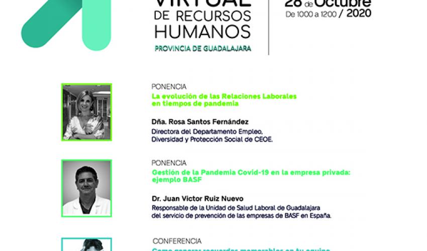 El 14� foro de Recursos Humanos de la provincia de Guadalajara tendr� lugar el 28 de octubre, de manera virtual