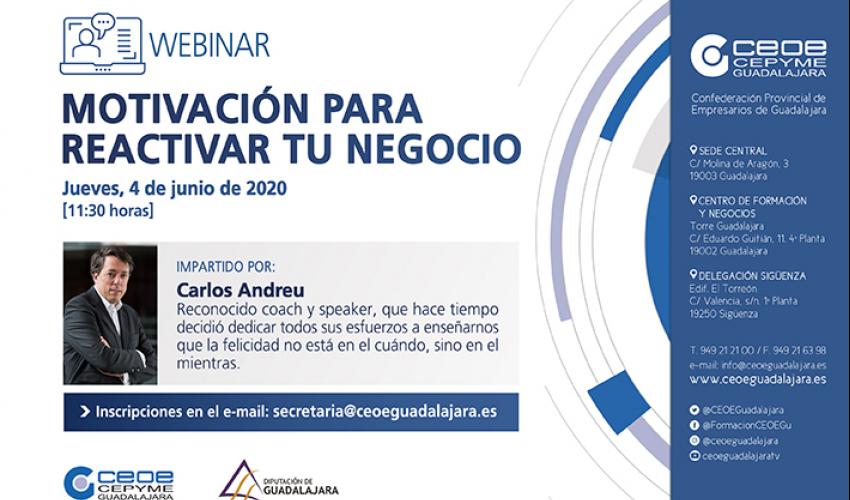 CEOE-CEPYME Guadalajara programa una webinar motivacional para la reactivaci�n de los negocios
