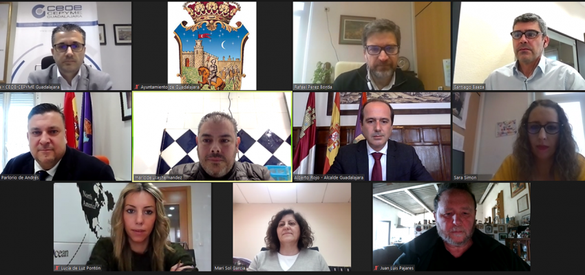El Ayuntamiento se re�ne con CEOE-CEPYME Guadalajara y la Federaci�n provincial de Turismo y Hosteler�a para trabajar en nuevas ayudas por la covid19