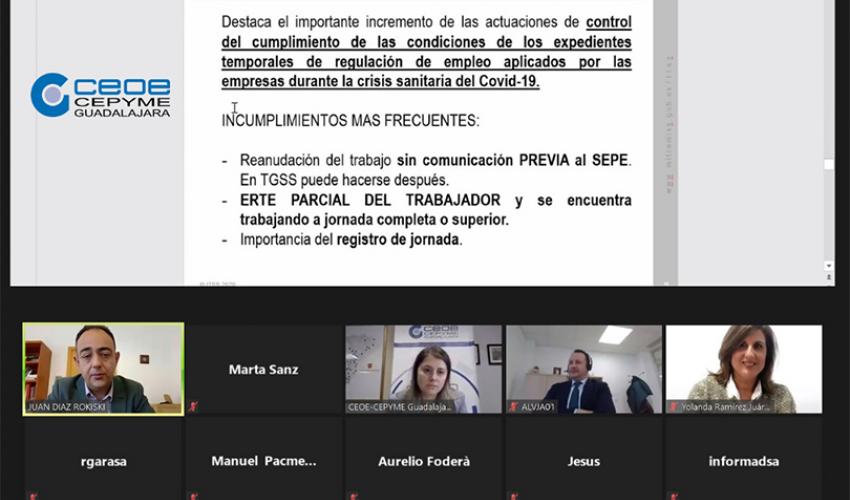 �xito de participaci�n en la jornada sobre novedades legislativas en materia laboral organizada por CEOE-CEPYME Guadalajara