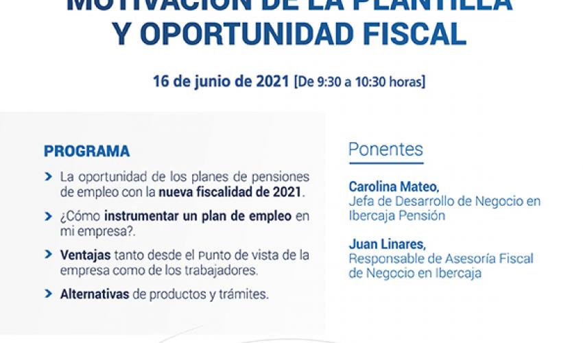 Los planes de empleo como herramienta de motivaci�n de la plantilla y oportunidad fiscal centrar�n un nuevo webinar de CEOE-CEPYME Guadalajara
