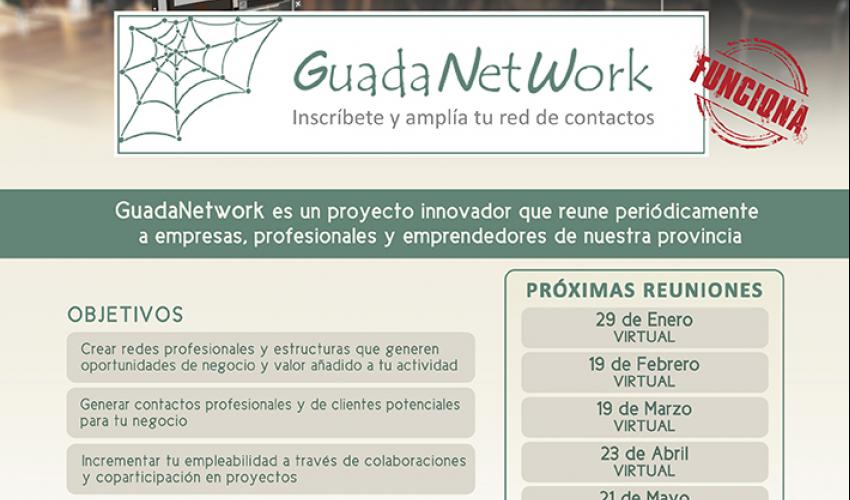 GuadaNetWork prepara  seis nuevos encuentros virtuales para el primer semestre de 2021, con el objetivo de seguir acercando empresas