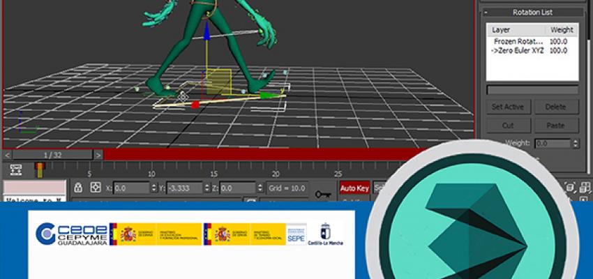 Abierto el plazo de inscripci�n para los cursos de infograf�a animada en 3D Studio Max y aut�matas programables de CEOE-CEPYME Guadalajara