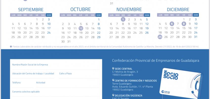 Ya esta disponible en formato digital el Calendario Laboral y Fiestas Locales 2023
