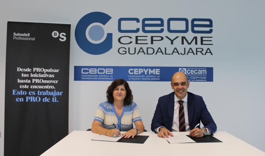 CEOE-CEPYME Guadalajara y Banco Sabadell renuevan su convenio de colaboraci�n