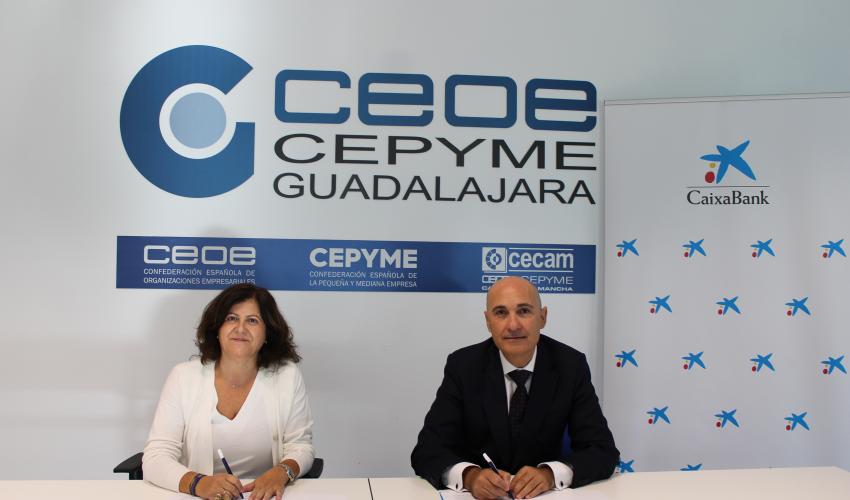 CEOE-CEPYME Guadalajara y CaixaBank renuevan su colaboraci�n para apoyar la financiaci�n y la mejora de la competitividad empresarial en la provincia