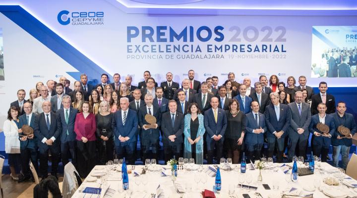 CEOE-CEPYME Guadalajara entrega sus Premios Excelencia Empresarial 2022 poniendo en valor la figura del tejido empresarial