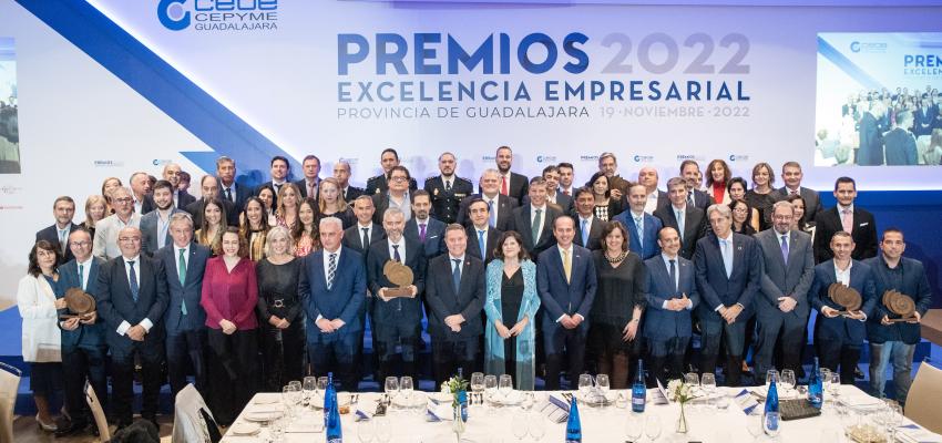 CEOE-CEPYME Guadalajara entrega sus Premios Excelencia Empresarial 2022 poniendo en valor la figura del tejido empresarial