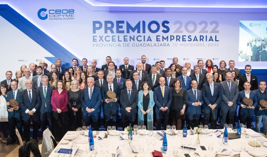 CEOE-CEPYME Guadalajara entrega sus Premios Excelencia Empresarial 2022 poniendo en valor la figura del tejido empresarial