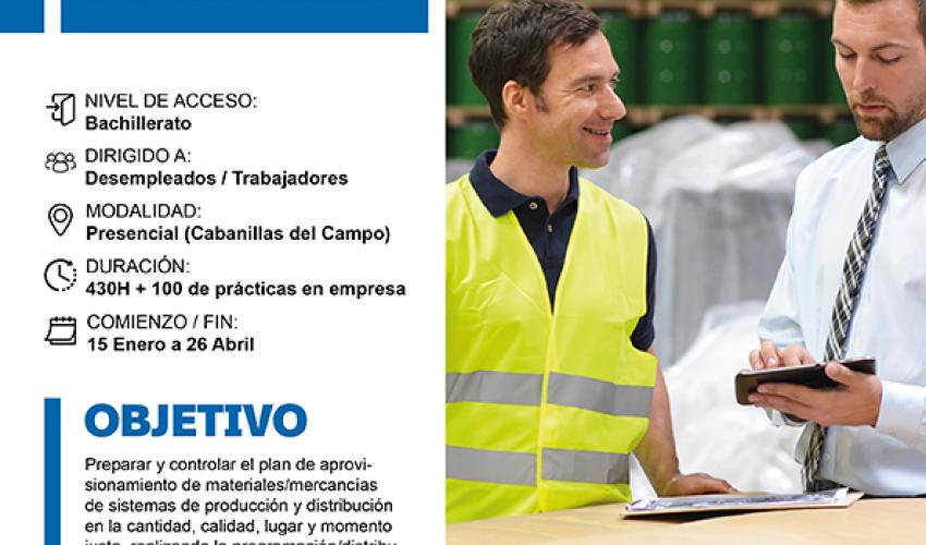 Se abre el plazo de inscripci�n para el Certificado de Profesionalidad gratuito de gesti�n y control del aprovisionamiento de CEOE-CEPYME Guadalajara 