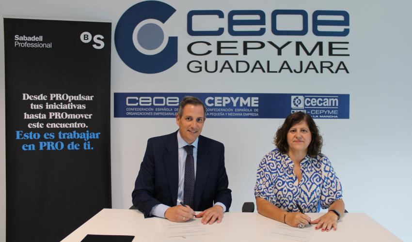 CEOE-CEPYME Guadalajara y Banco Sabadell renuevan su convenio de colaboraci�n