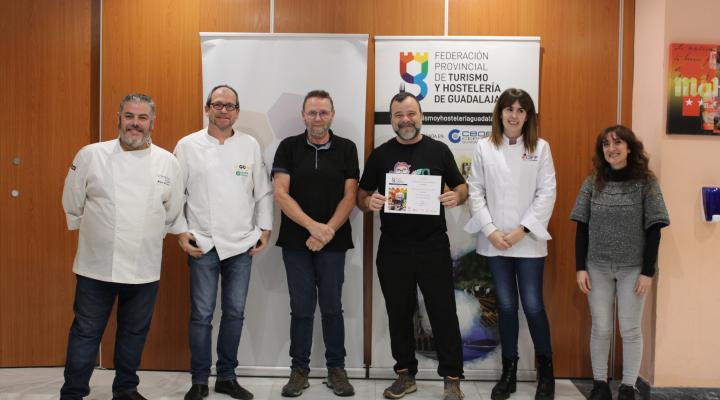 Carlos Gumiel del restaurante Biosfera, gana el I campeonato de tapas y pinchos de la Federaci�n provincial de Turismo y Hosteler�a de Guadalajara 