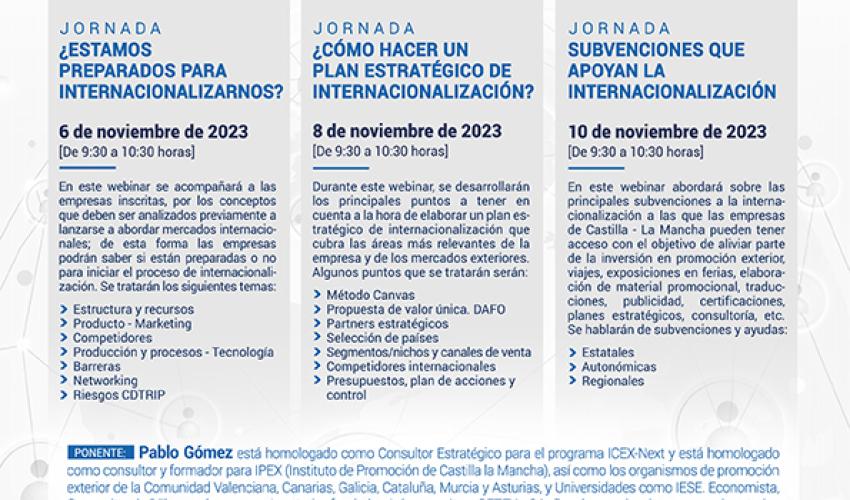 CEOE-CEPYME Guadalajara organiza un nuevo ciclo de jornadas de comercio exterior en el mes de noviembre