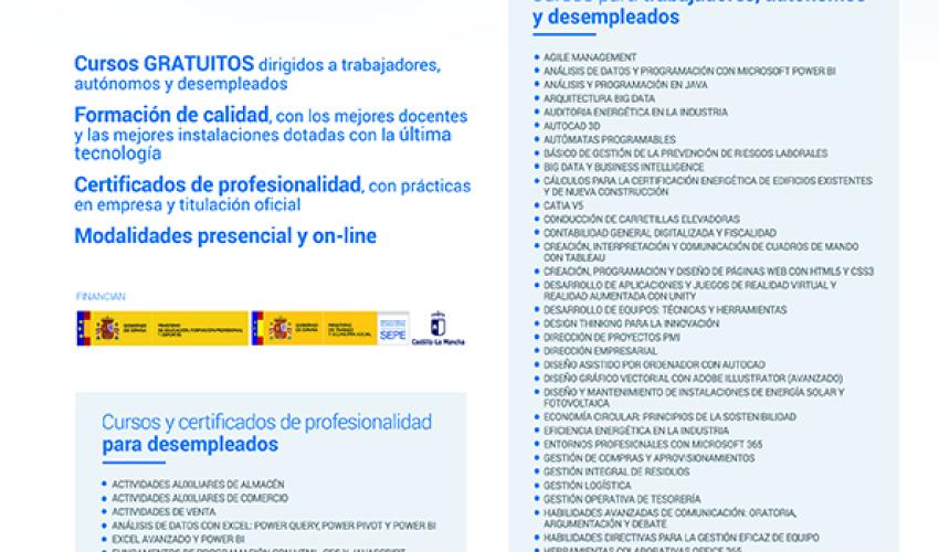 70 nuevos cursos conforman la programaci�n gratuita de CEOE-CEPYME Guadalajara para 2024