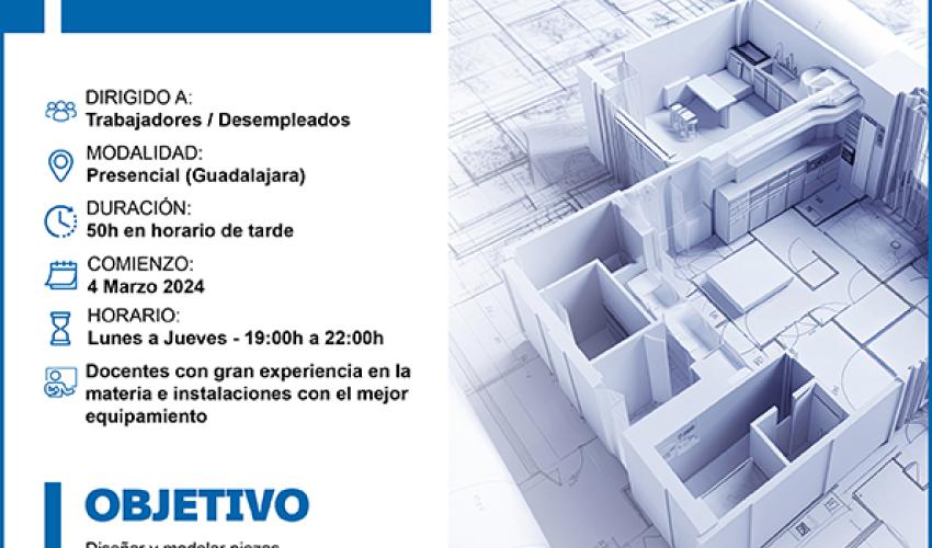 �ltimas plazas para el curso gratuito de Autocad de CEOE-CEPYME Guadalajara