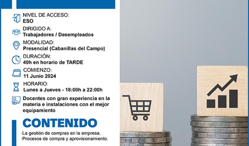 Se abre el plazo de inscripci�n para el curso gratuito de gesti�n de compras y aprovisionamiento de CEOE-CEPYME Guadalajara 