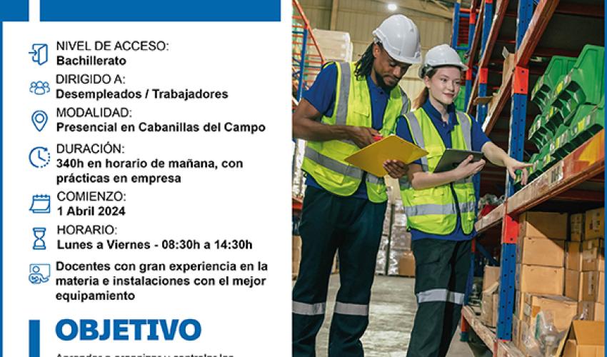 �ltimas plazas para el curso gratuito de organizaci�n  y gesti�n de almacenes de CEOE-CEPYME Guadalajara