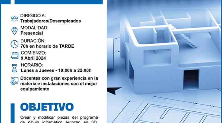 �ltimas plazas para los cursos gratuitos de ingl�s A2 y Autocad 3D de CEOE-CEPYME Guadalajara