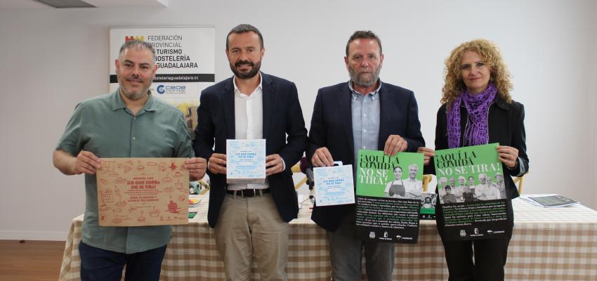 La Federaci�n Provincial de Turismo y Hosteler�a de Guadalajara colaboran en la campa�a Aqu� la comida no se tira del Gobierno regional