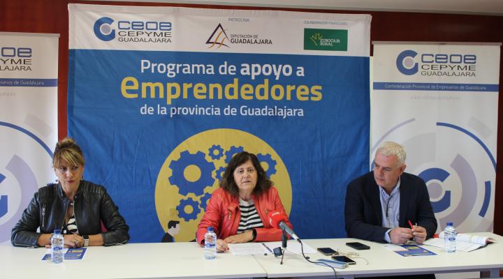 Presentada la s�ptima edici�n del programa de apoyo a emprendedores de la provincia de Guadalajara de CEOE-CEPYME Guadalajara y la Diputaci�n Provincial 