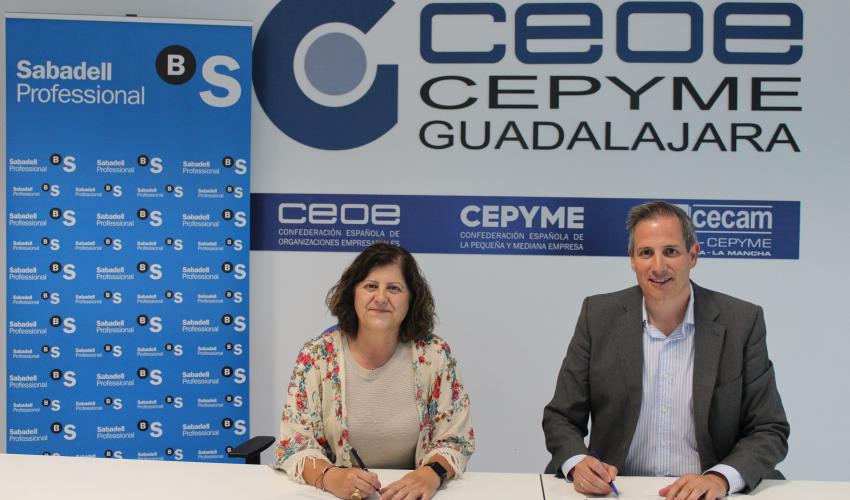 CEOE-CEPYME Guadalajara y Banco Sabadell renuevan su convenio de colaboraci�n