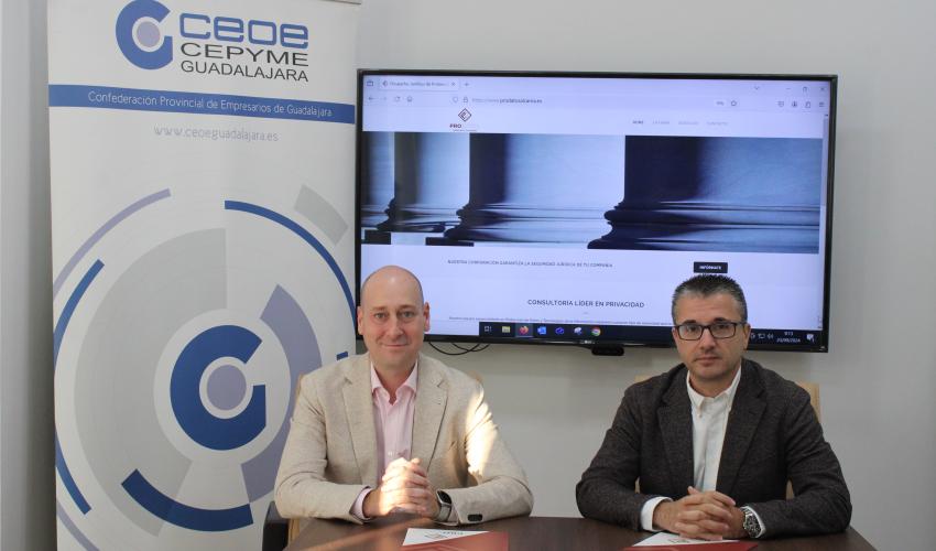 CEOE-CEPYME Guadalajara y Prodatos Alcarria renuevan su convenio de colaboraci�n