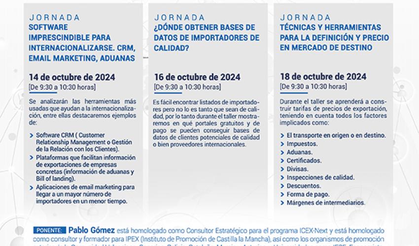 CEOE-CEPYME Guadalajara organiza un nuevo ciclo de jornadas de comercio exterior para el mes de octubre