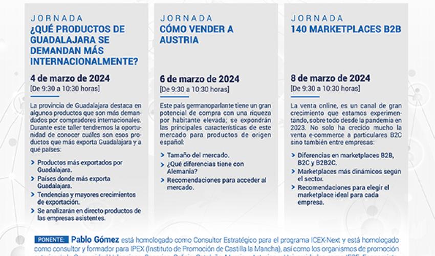 CEOE-CEPYME Guadalajara organiza un nuevo ciclo de jornadas de comercio exterior en el mes de marzo