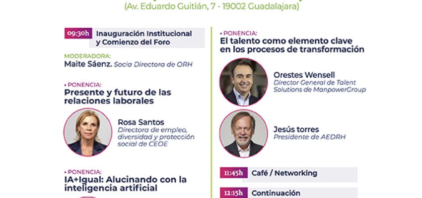El Foro de recursos humanos de la provincia de Guadalajara se hace mayor de edad el pr�ximo 21 de mayo