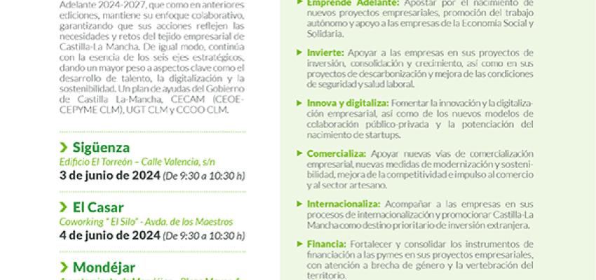 Impulsa Guadalajara organiza 4 jornadas informativas sobre las ayudas a empresas, pymes y aut�nomos del Plan Adelante 2024-2027