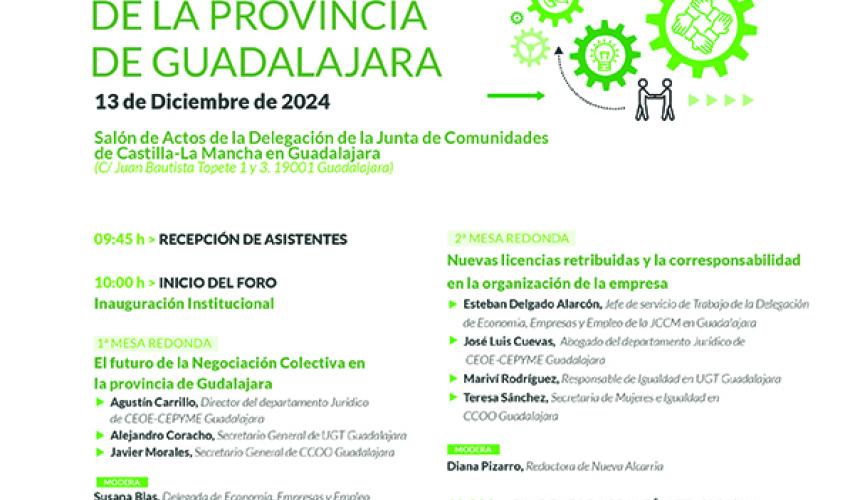Impulsa Guadalajara organiza el III foro de relaciones laborales de la provincia de Guadalajara el pr�ximo 13 de diciembre