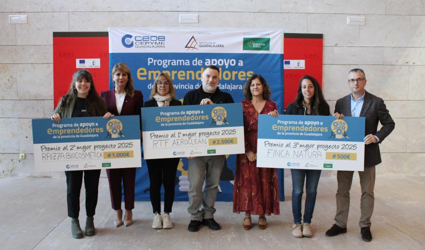 RTF Aeroclean, gana la octava edici�n del programa de apoyo a emprendedores de la provincia de  CEOE-CEPYME Guadalajara y la Diputaci�n Provincial