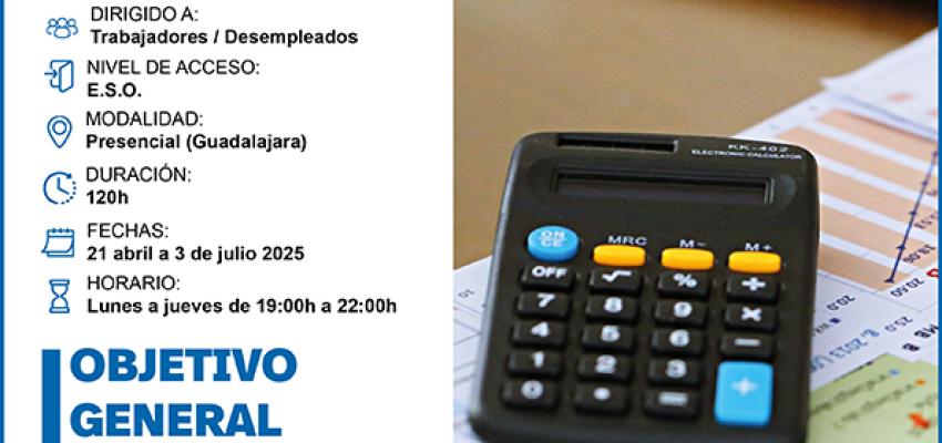 CEOE-CEPYME Guadalajara informa de las �ltimas plazas de los cursos gratuitos de Contabilidad general digitalizada y fiscalidad y Excel, macros y programaci�n visual basic de aplicaciones