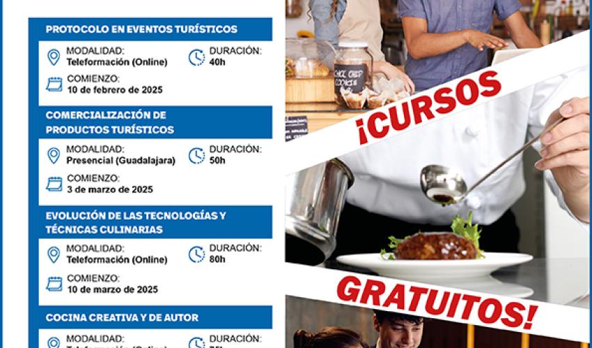La Federaci�n provincial de Turismo y Hosteler�a de Guadalajara programa cinco nuevos cursos formativos