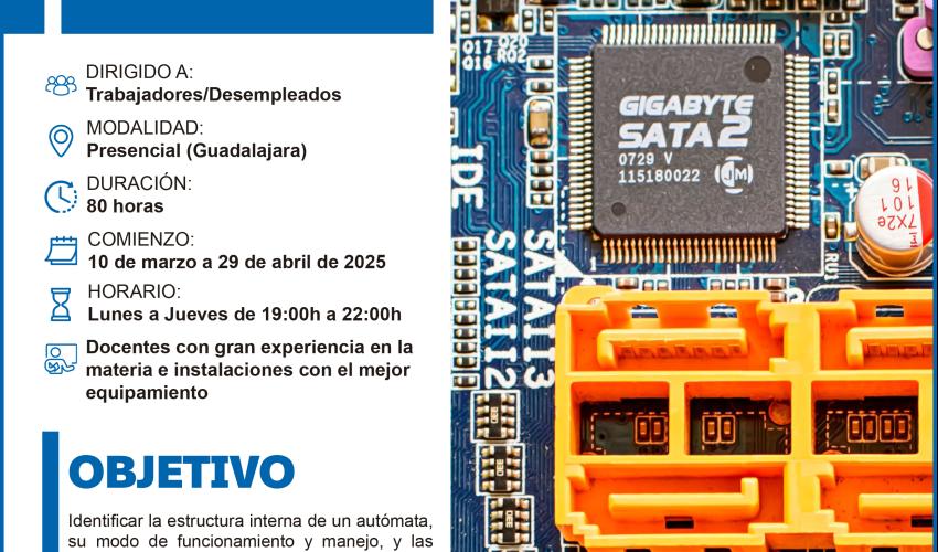 �ltimas plazas para el curso gratuito de PLC Avanzado de CEOE-CEPYME Guadalajara