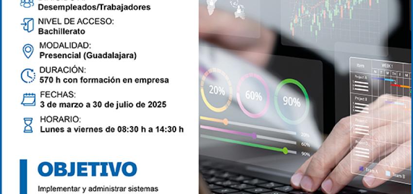 �ltimas plazas para el curso de sistemas de gesti�n de informaci�n de CEOE-CEPYME Guadalajara