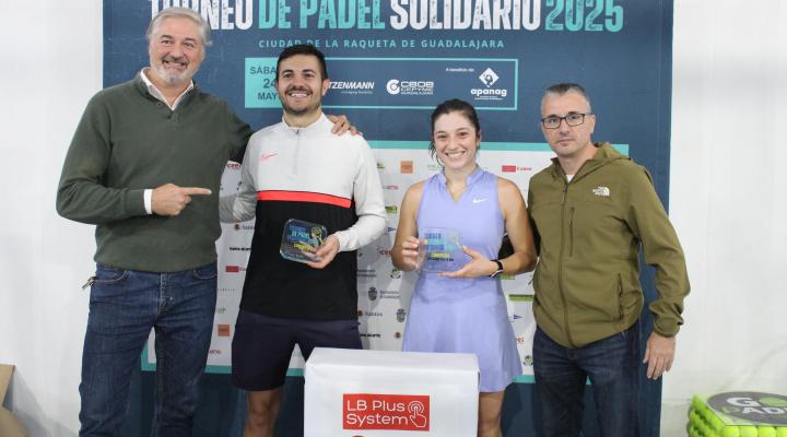 �xito de participaci�n en el torneo de p�del solidario de Witzenmann y CEOE-CEPYME Guadalajara a beneficio de APANAG con 108 deportistas